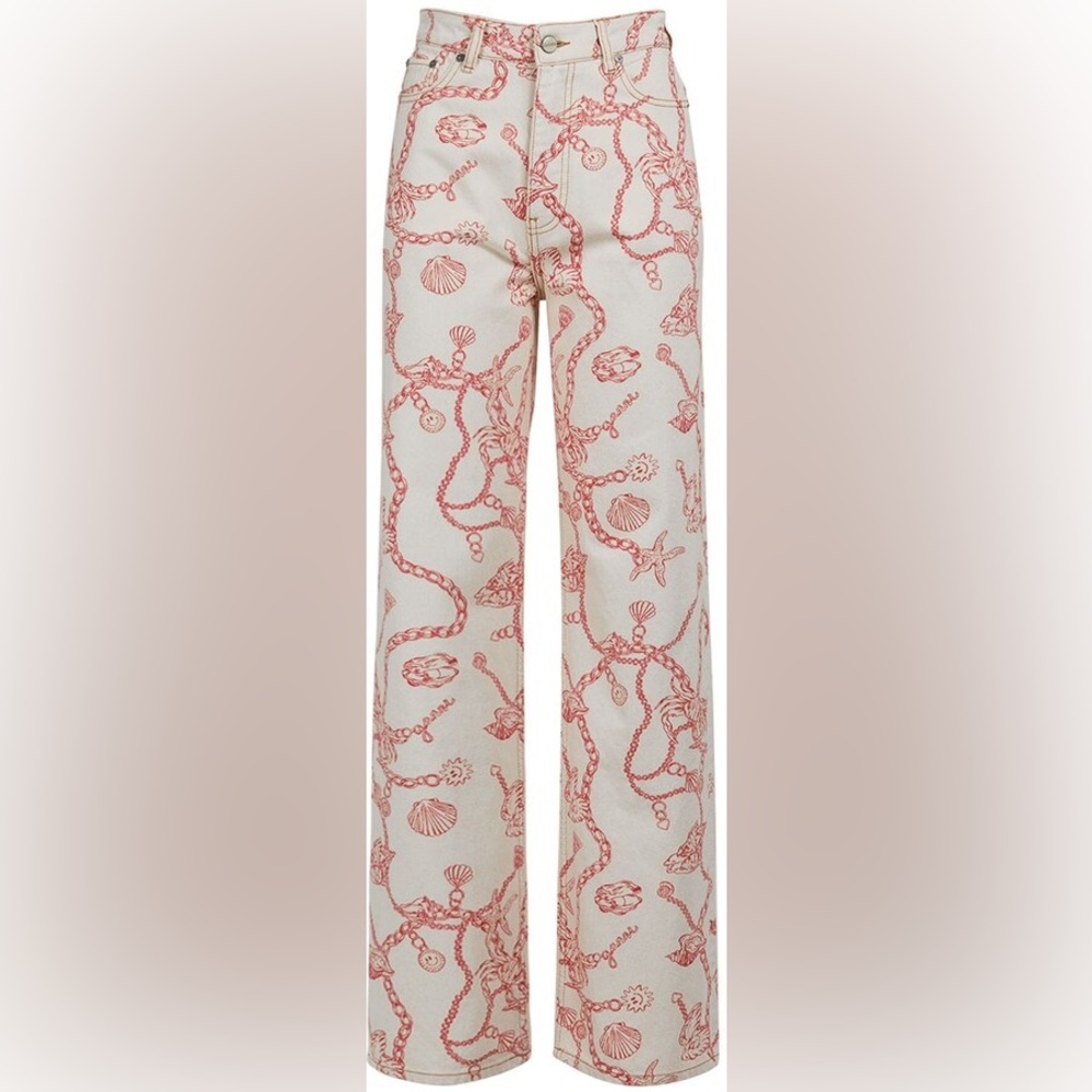 Ganni Magny printed organic jeans size 29
